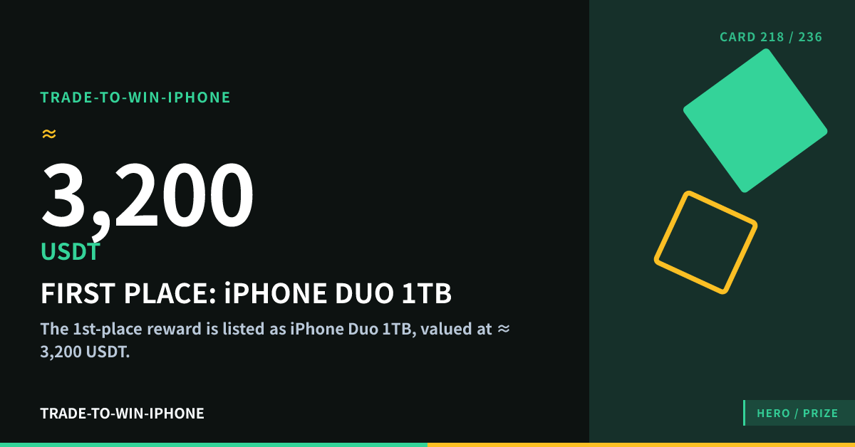 FIRST PLACE: iPHONE DUO 1TB