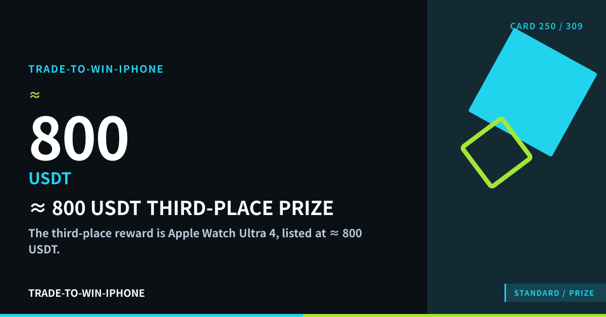 ≈  800 USDT THIRD-PLACE PRIZE