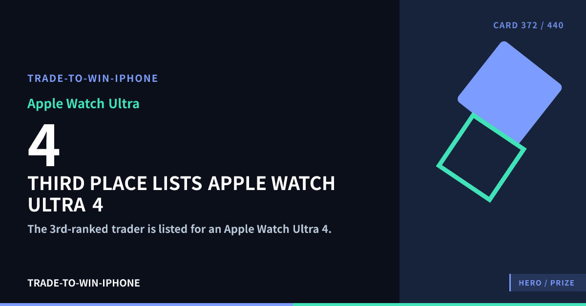 THIRD PLACE LISTS APPLE WATCH ULTRA 4