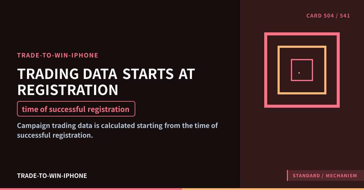 TRADING DATA STARTS AT REGISTRATION