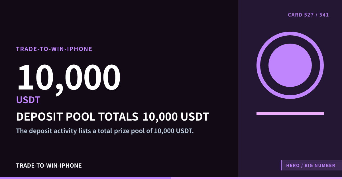 DEPOSIT POOL TOTALS 10,000 USDT