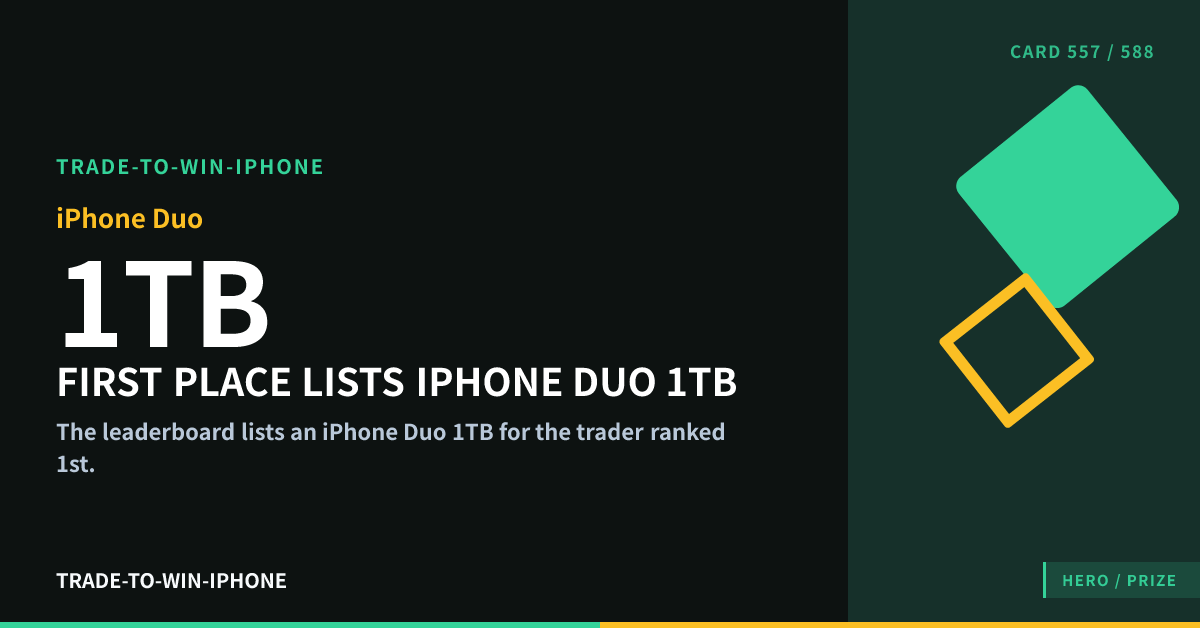 FIRST PLACE LISTS IPHONE DUO 1TB