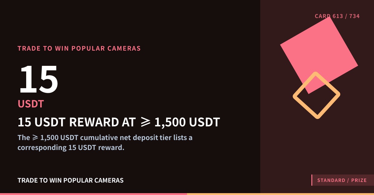 15 USDT REWARD AT ≥ 1,500 USDT